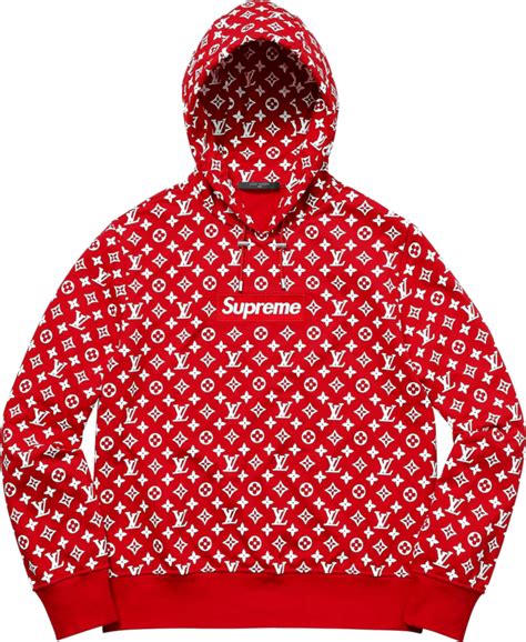 supreme x louis vuitton red hoodie replica|louis vuitton supreme hoodie price.